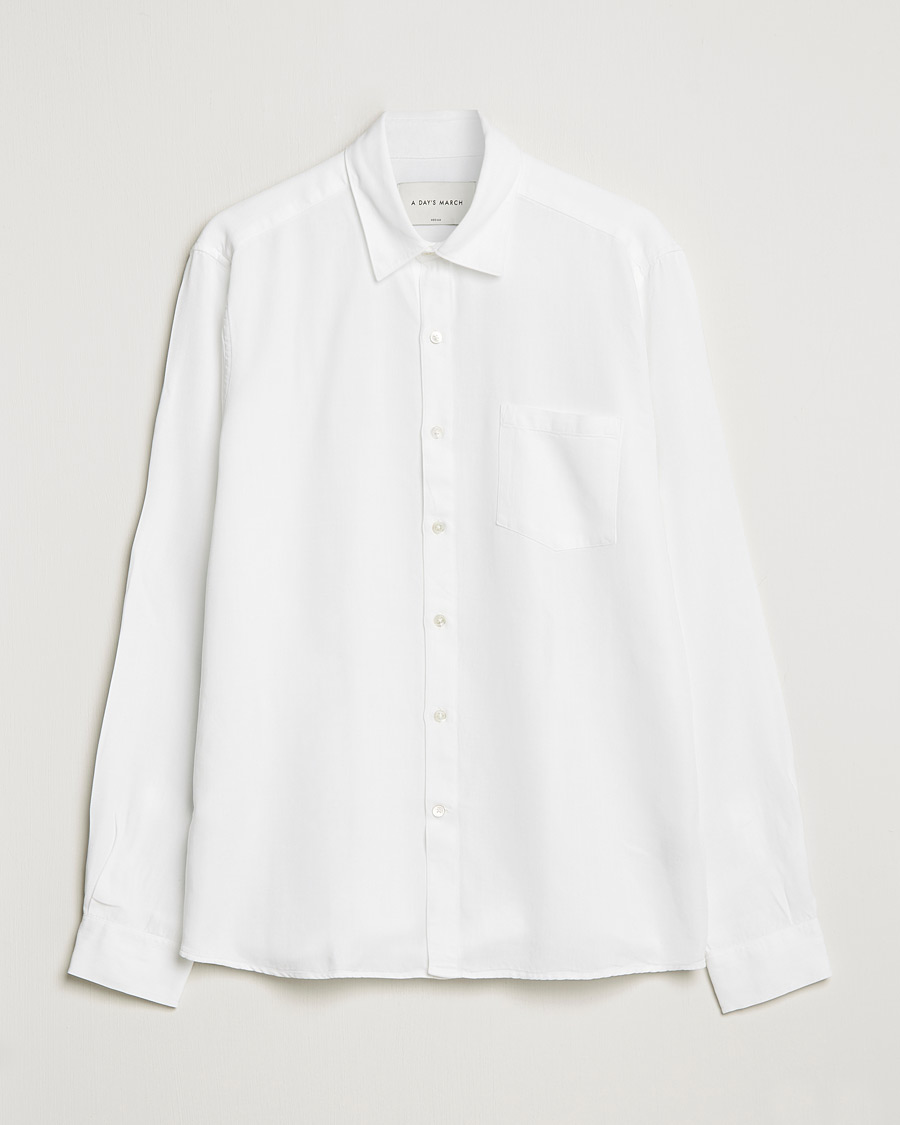 Mies | Kauluspaidat | A Day's March | Daintree Lyocell Shirt White