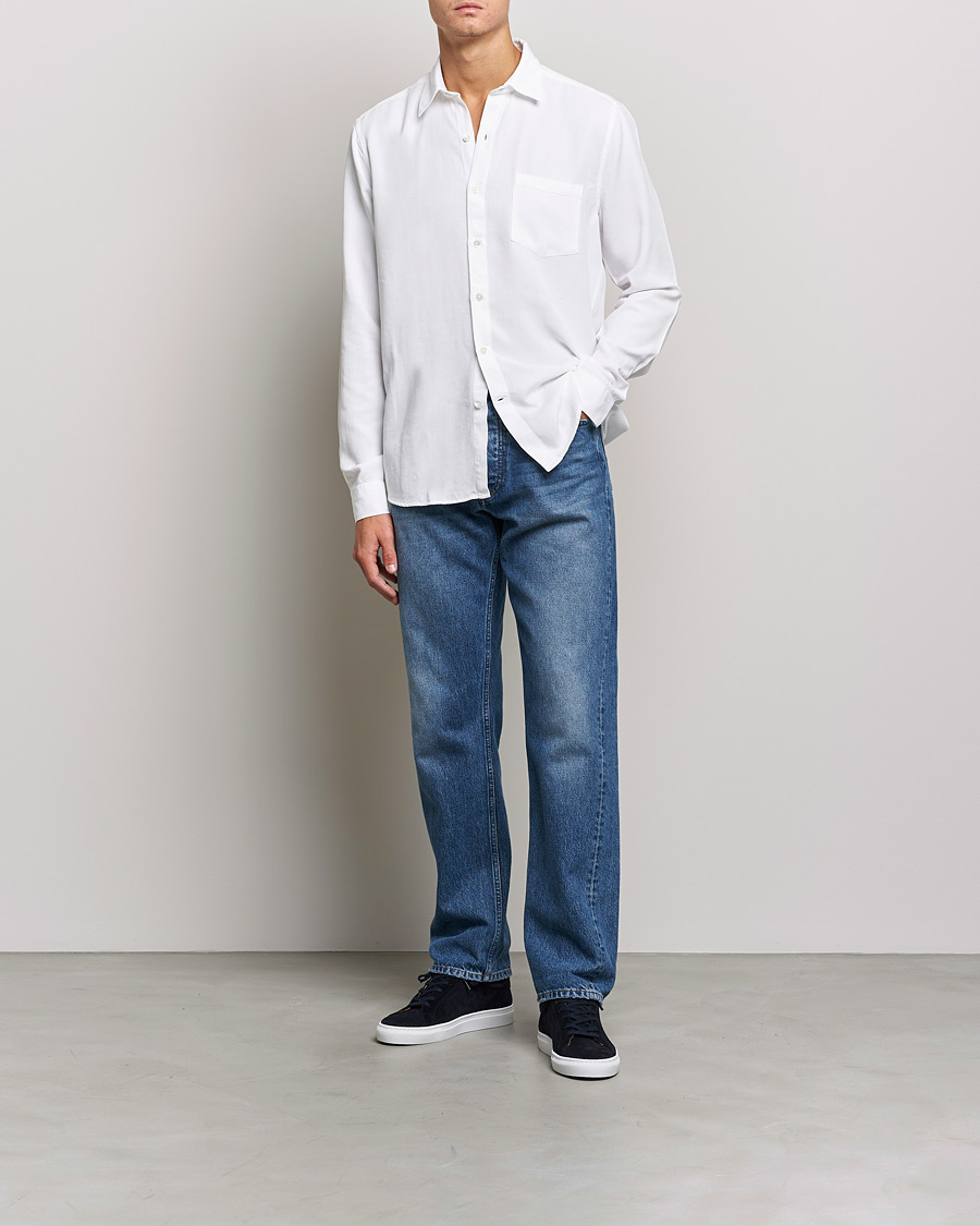 Mies | Kauluspaidat | A Day's March | Daintree Lyocell Shirt White