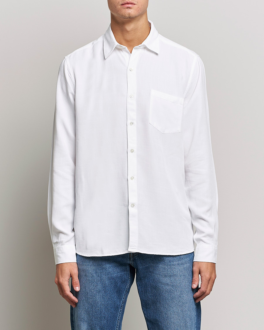 Mies | Kauluspaidat | A Day's March | Daintree Lyocell Shirt White