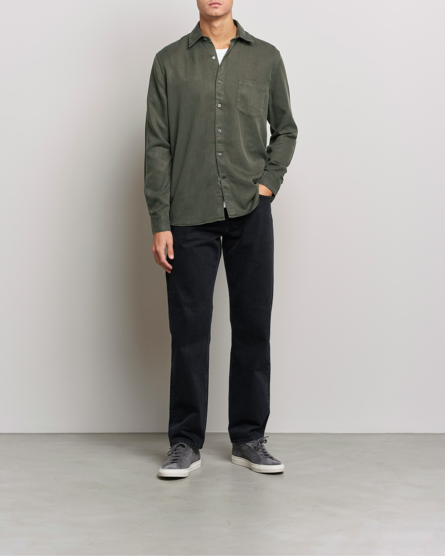 Mies | Kauluspaidat | A Day's March | Daintree Lyocell Shirt Olive