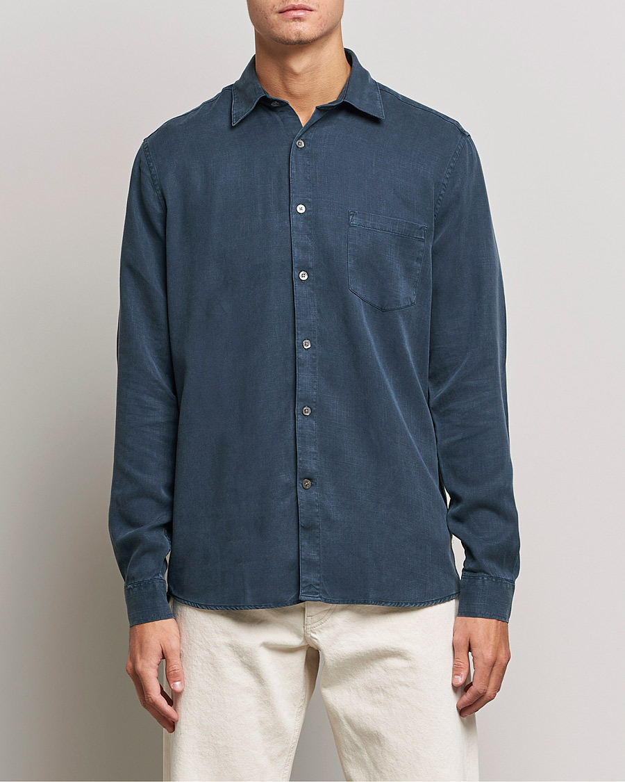 Mies | A Day's March | A Day's March | Daintree Tencel Shirt Navy