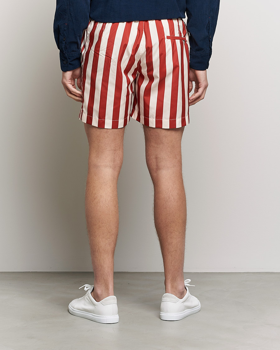 Mies | Uimahousut | Orlebar Brown | Bulldog Drawcord Mix Stripe Swim Shorts Vermillion