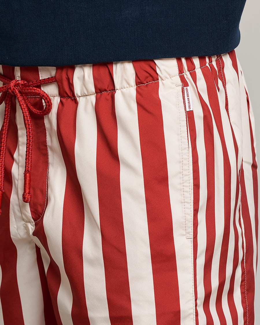Mies | Uimahousut | Orlebar Brown | Bulldog Drawcord Mix Stripe Swim Shorts Vermillion