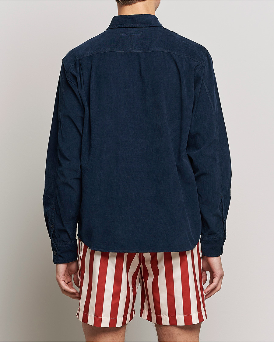 Mies | Kauluspaidat | Orlebar Brown | Shanklin Cord Popover Shirt Midnight Navy