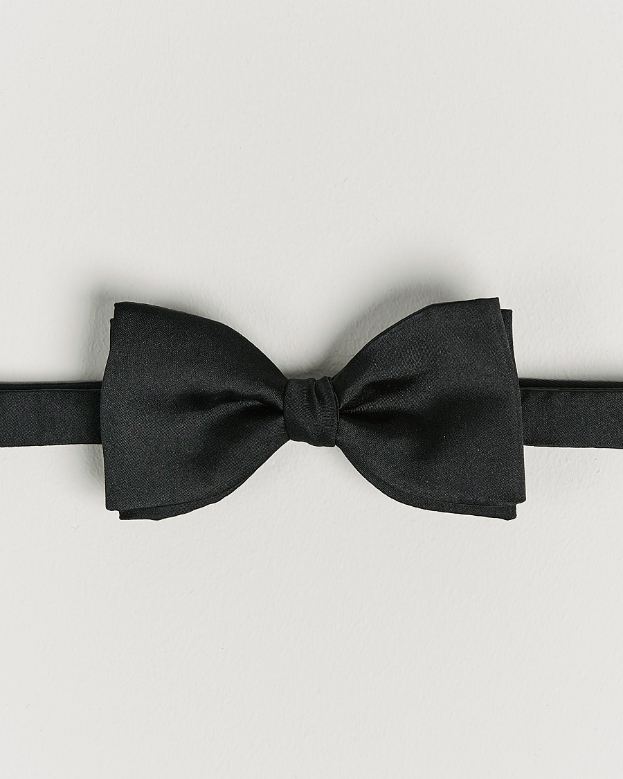 Mies | Sidotut rusetit | Stenströms | Pre-Tied Silk Bow Tie Black