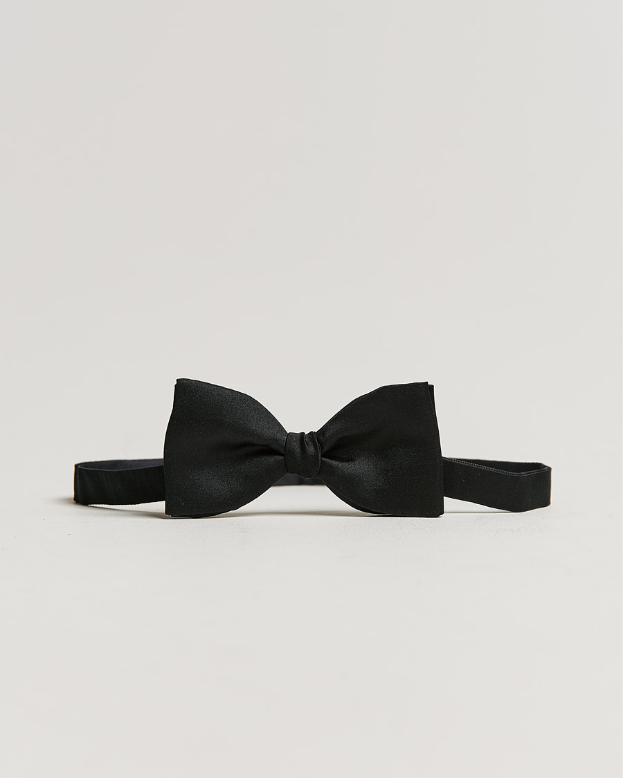 Mies | Rusetit | Stenströms | Pre-Tied Silk Bow Tie Black