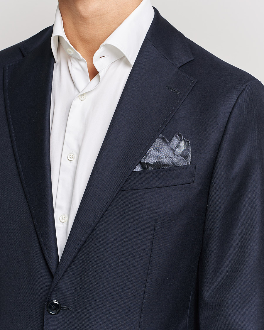 Mies | Taskuliinat | Stenströms | Silk Handkerchief Mid Grey