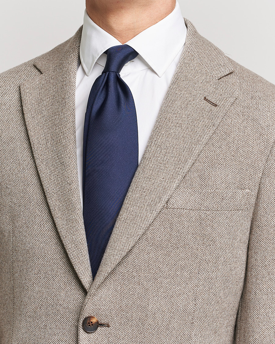 Mies | Solmiot | Stenströms | Silk Tie Plain Navy