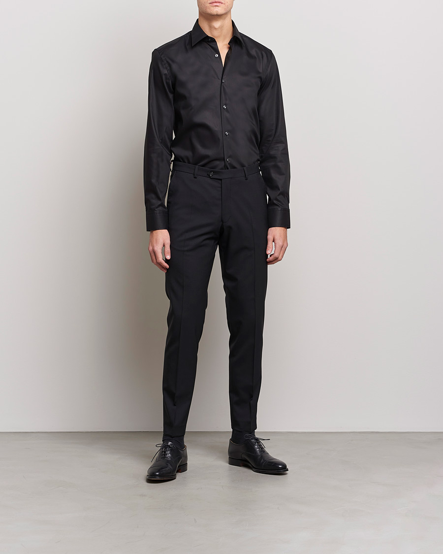Mies | Kauluspaidat | BOSS BLACK | Hank Slim Fit Shirt Black