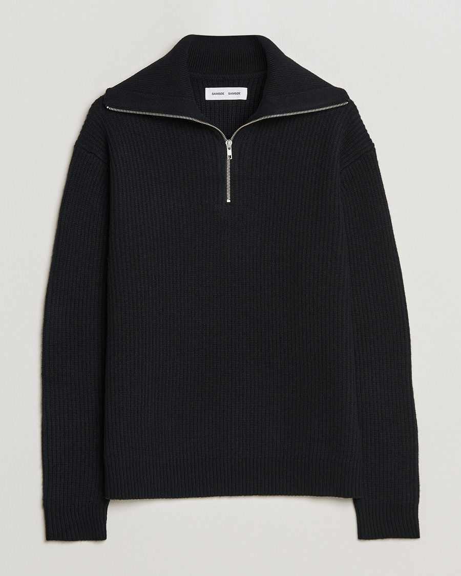 Mies | Puserot | Samsøe Samsøe | Samsøe & Samsøe Logan Zip Turtle Neck Black