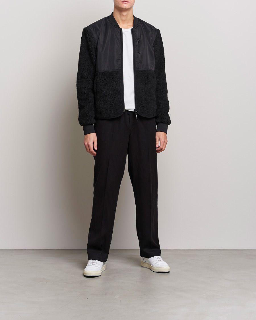 Mies | Puserot | Samsøe Samsøe | Samsøe & Samsøe Rasmus Fleece Full Zip Black