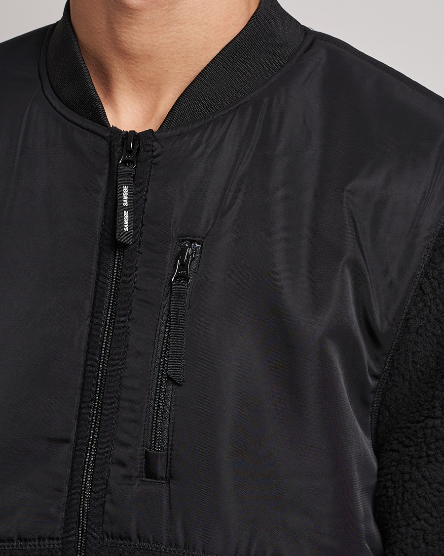 Mies | Puserot | Samsøe Samsøe | Samsøe & Samsøe Rasmus Fleece Full Zip Black