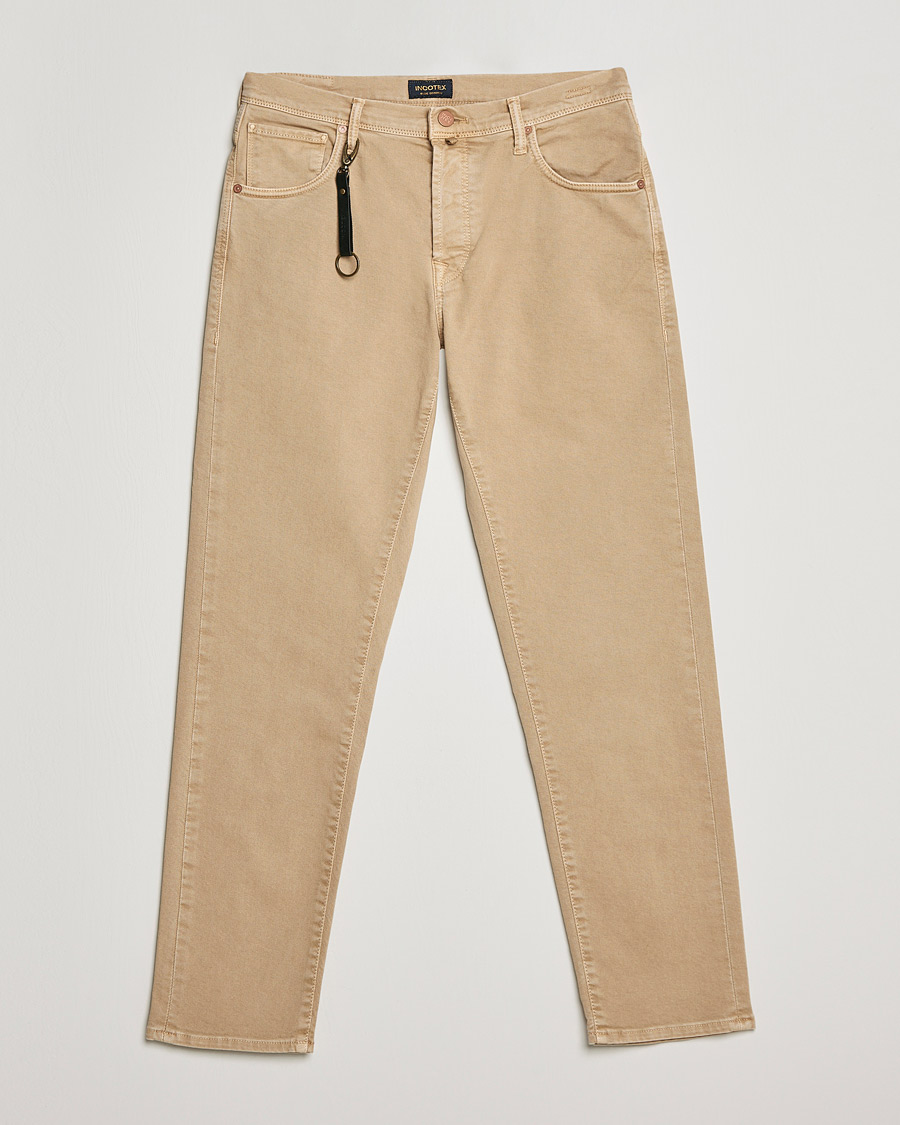 Mies | Housut | Incotex | Bull Denim 5-Pocket Pants Beige