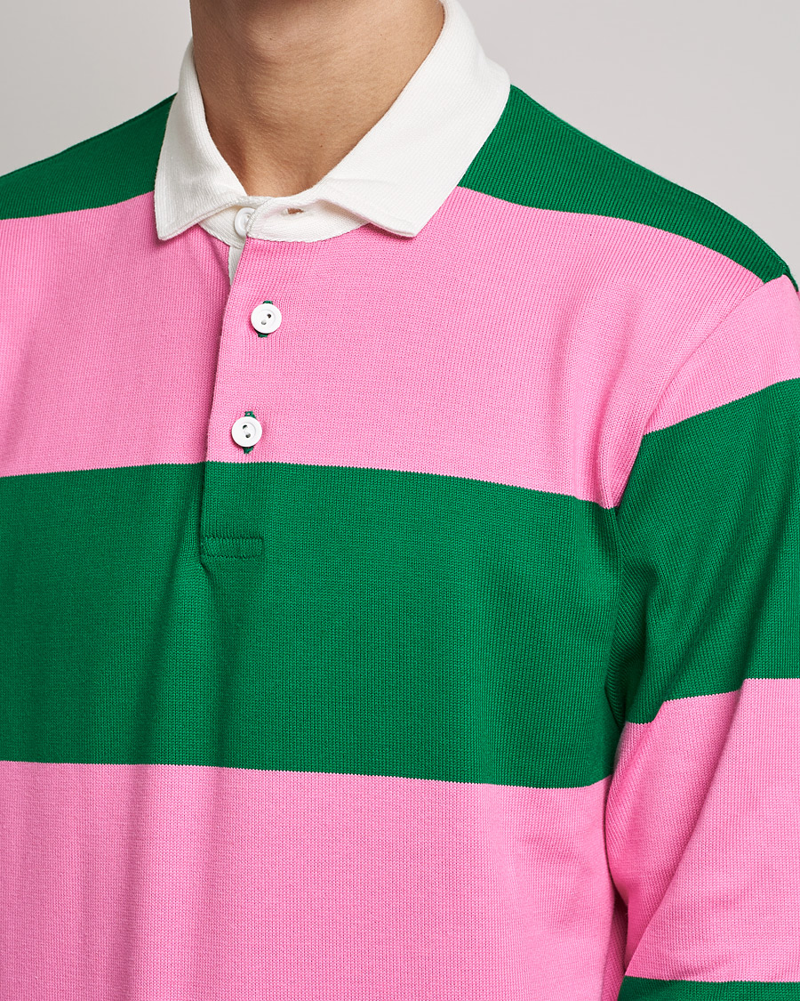 Mies | Puserot | Rowing Blazers | Block Stripe Rugby Pink/Green
