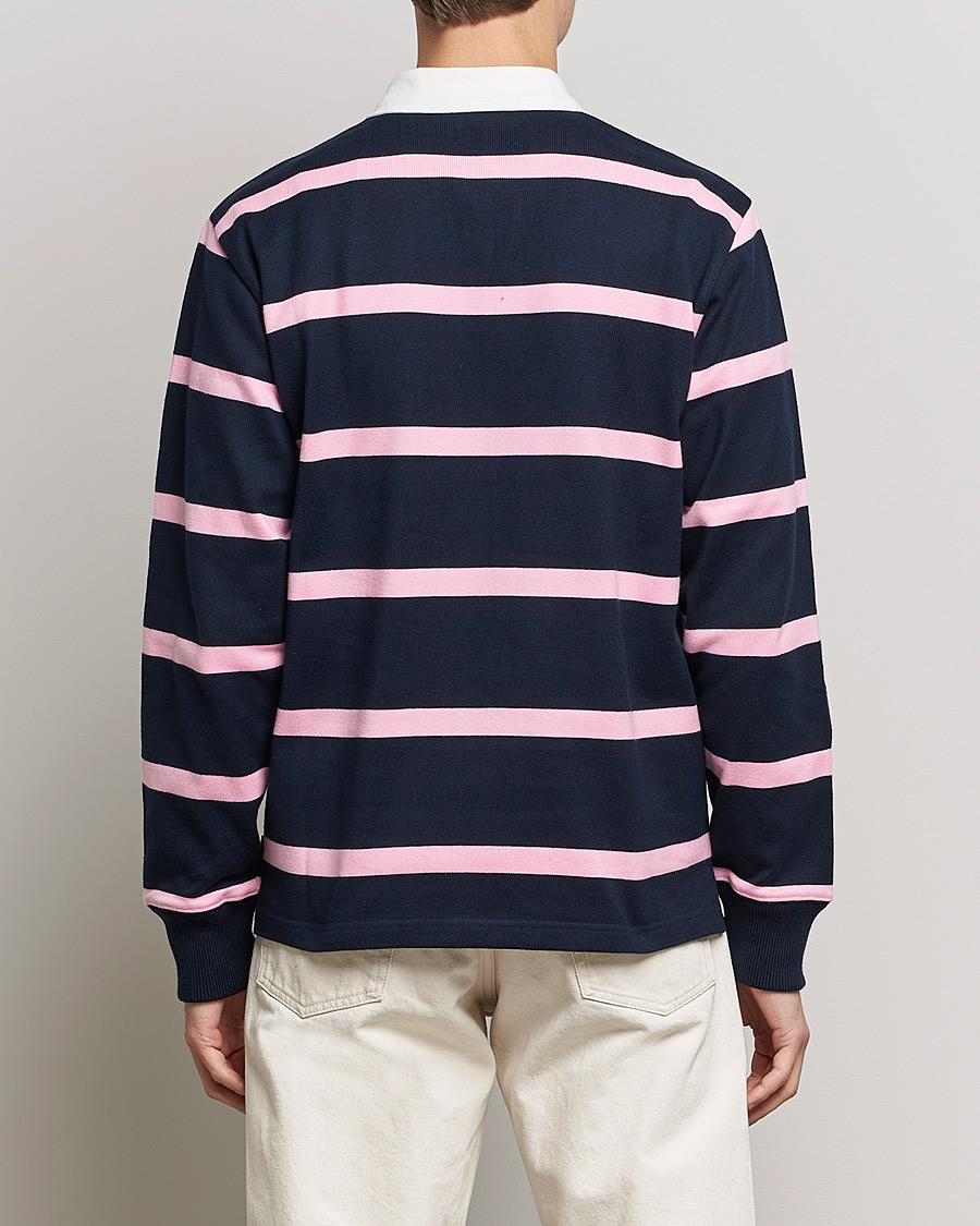 Mies | Puserot | Rowing Blazers | Hockney Stripe Rugby Navy/Pink