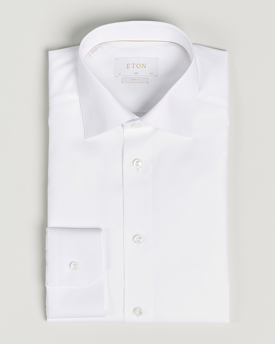 Mies | Kauluspaidat | Eton | Giza 45 Cotton Shirt White