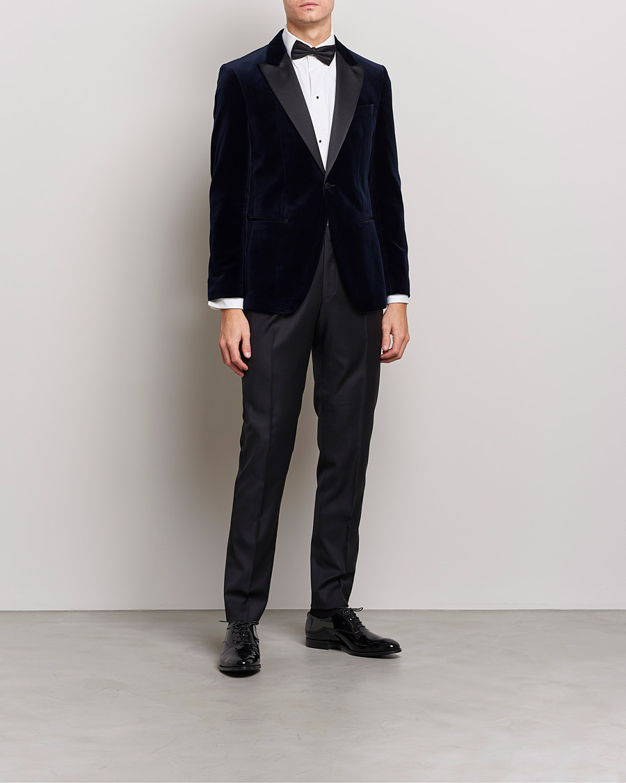 Mies |  | BOSS | Hutson Velvet Tuxudo Jacket Dark Blue