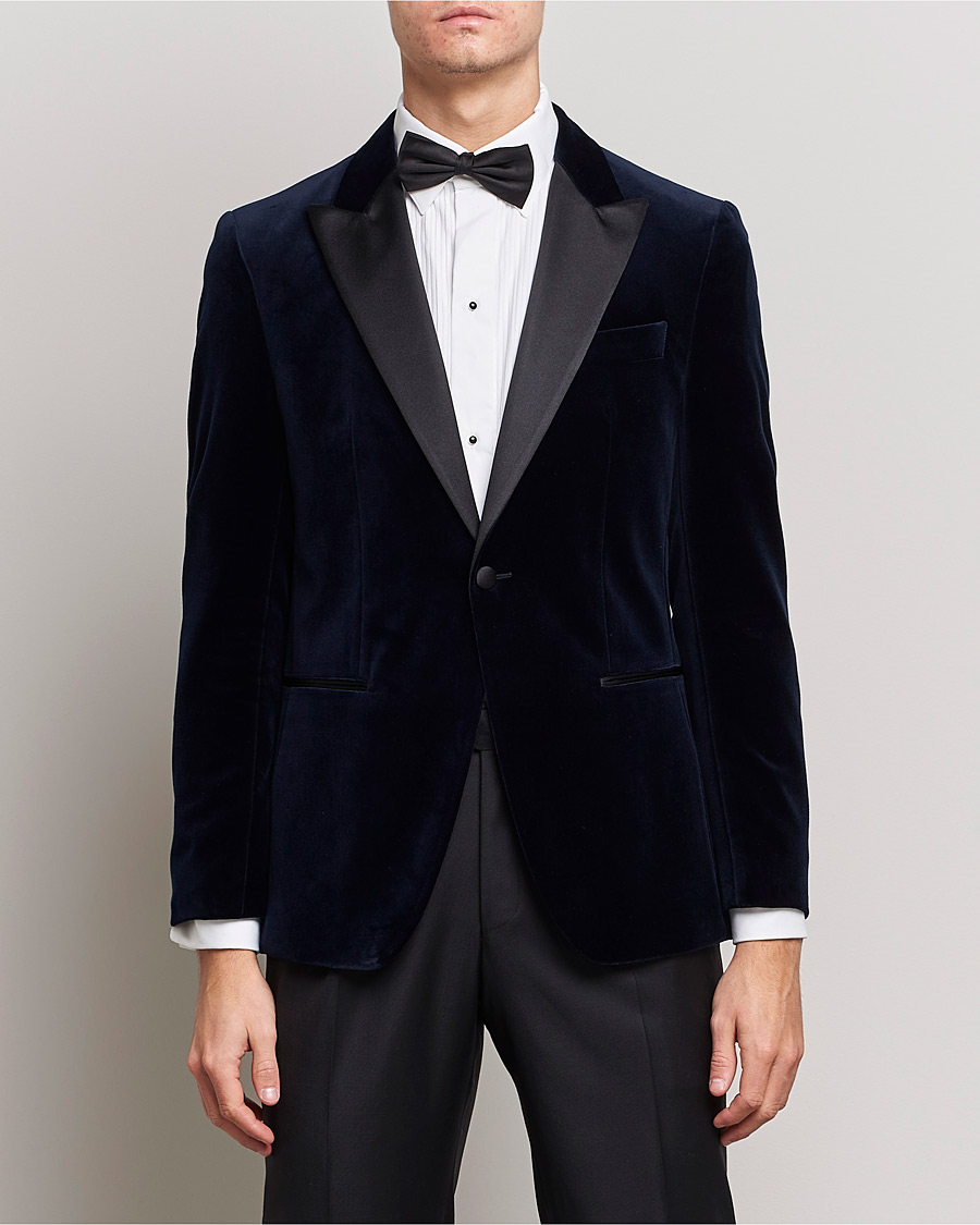 Mies |  | BOSS | Hutson Velvet Tuxudo Jacket Dark Blue