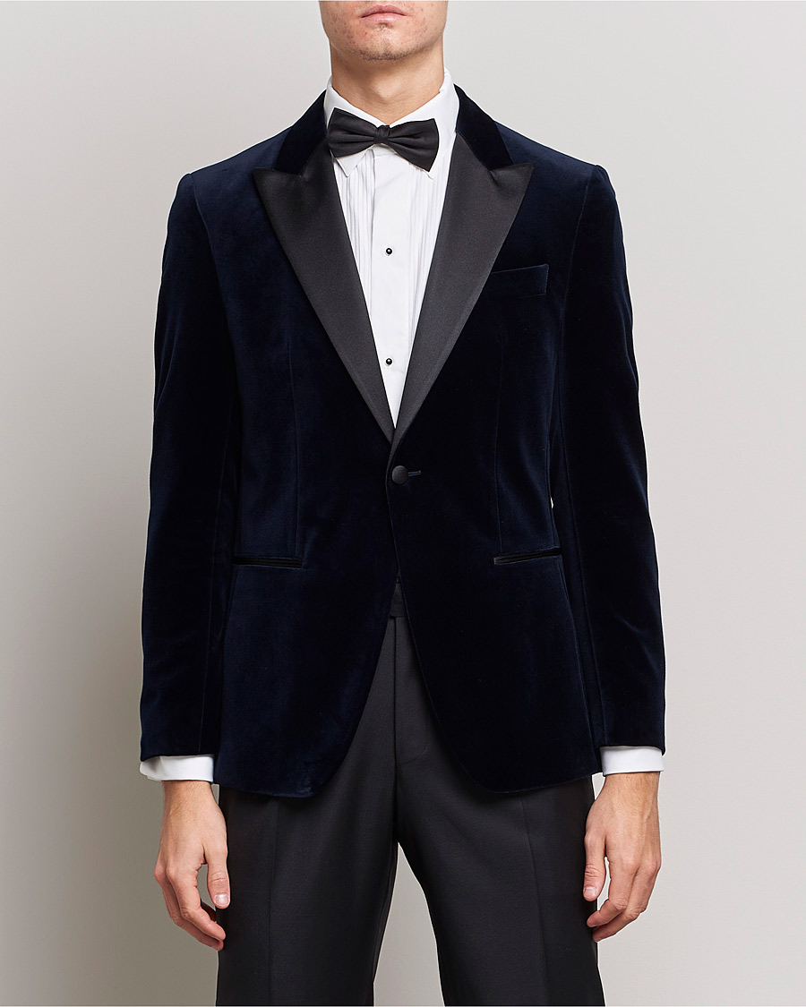Mies | Pikkutakit | BOSS BLACK | Hutson Velvet Tuxedo Blazer Dark Blue