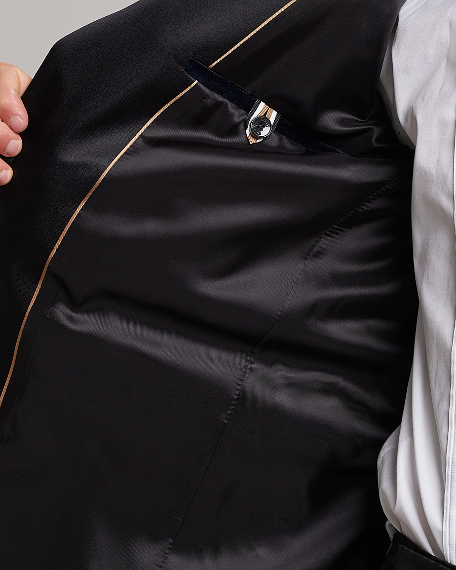Mies | Pikkutakit | BOSS BLACK | Hutson Velvet Tuxedo Blazer Dark Blue
