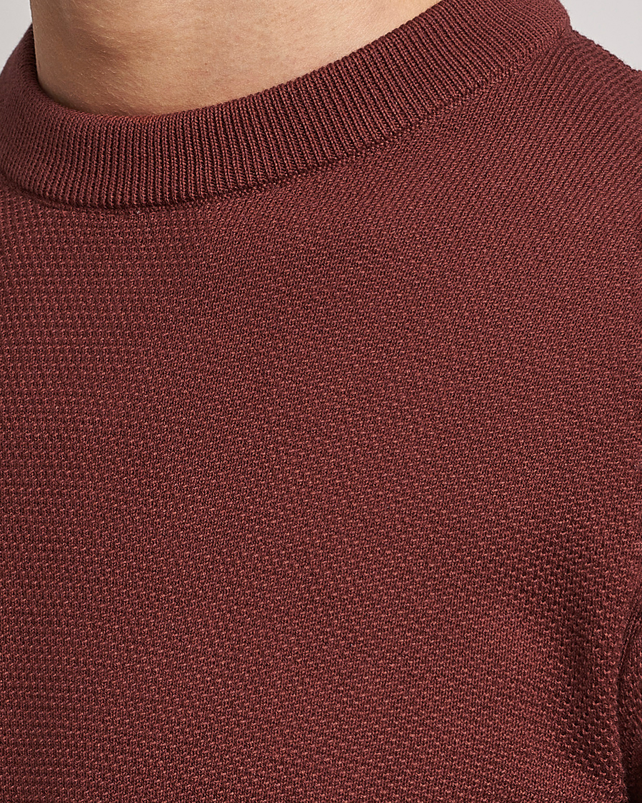 Mies | Puserot | BOSS BLACK | Ecaio Knitted Structured Sweater Medium Brown