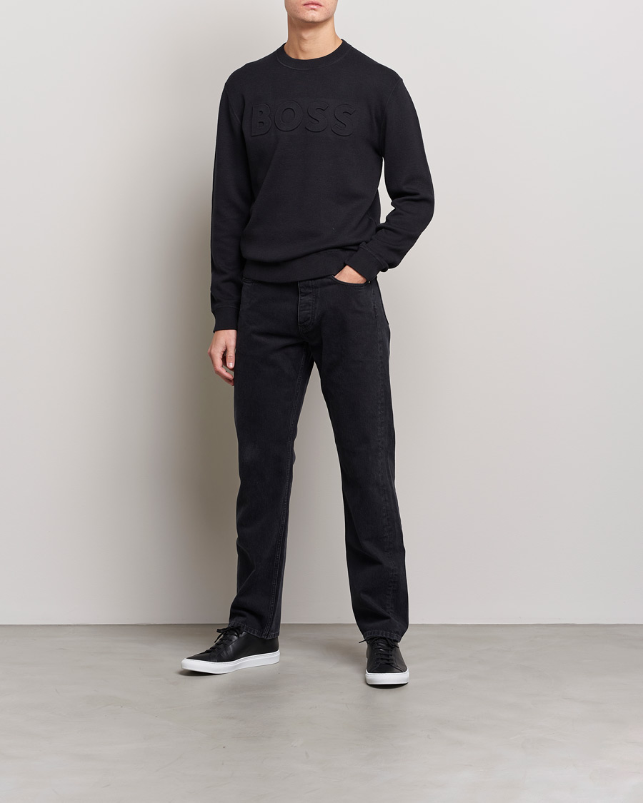 Mies | Vaatteet | BOSS | Foccus Knitted Sweater Black