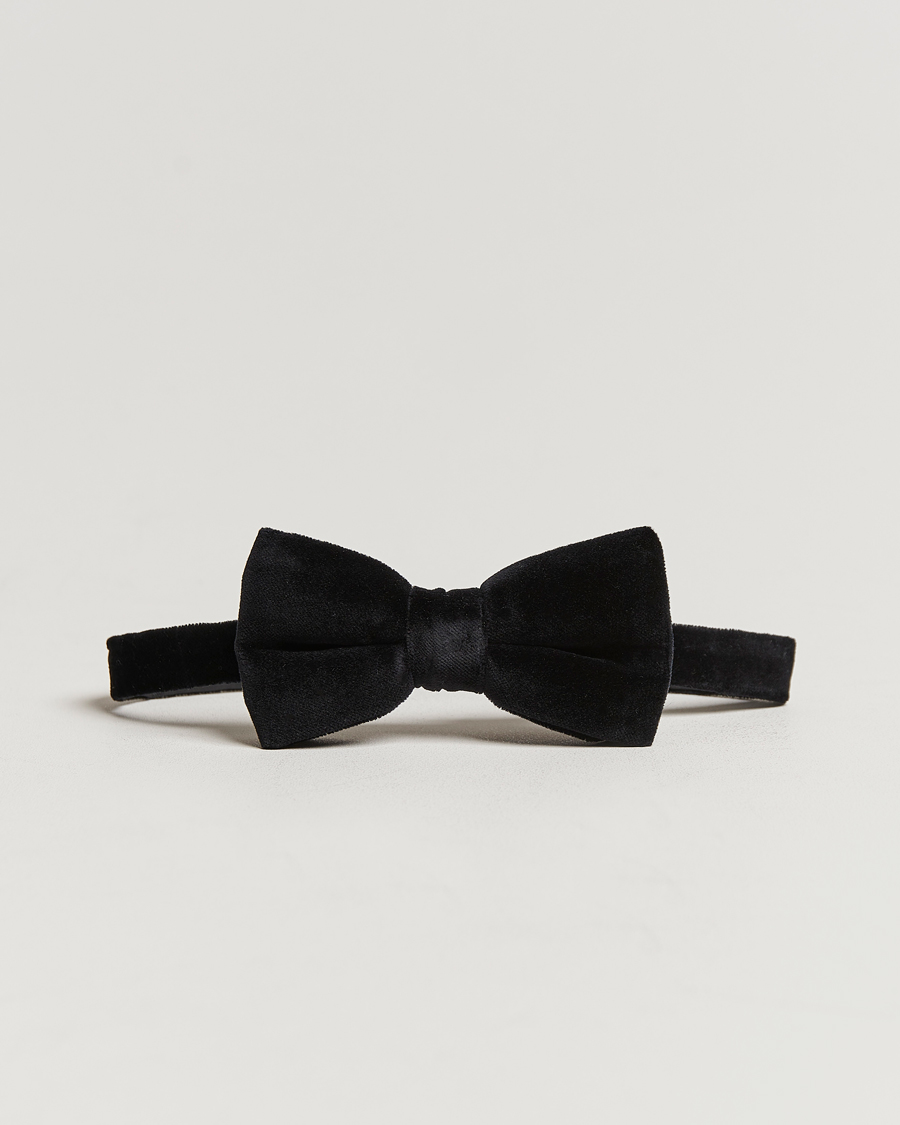 Mies | Velvet Self Tie Bow Tie Black | BOSS BLACK | Velvet Self Tie Bow Tie Black