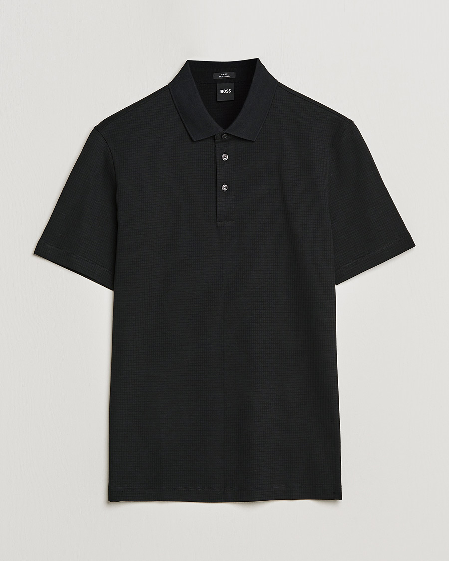 Mies | Pikeet | BOSS BLACK | Pitton Waffle Polo Black