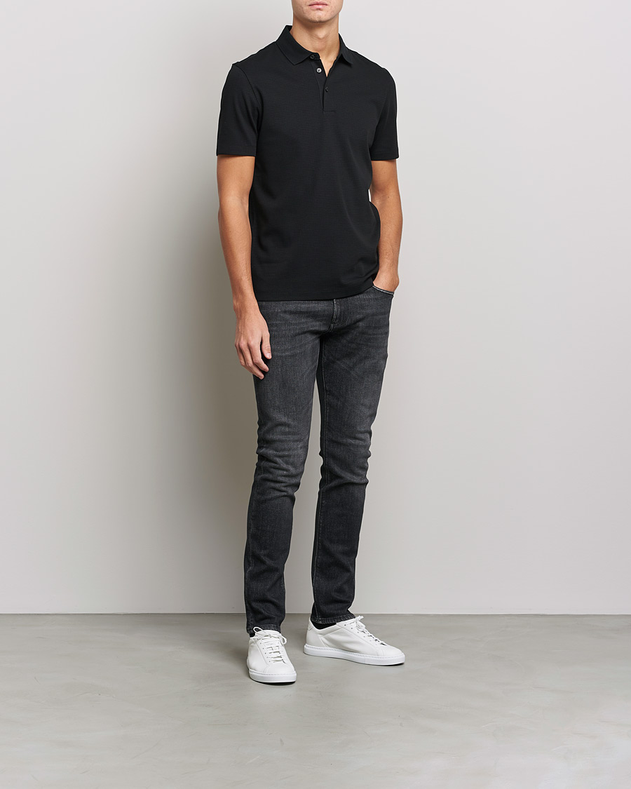 Mies | Pikeet | BOSS BLACK | Pitton Waffle Polo Black