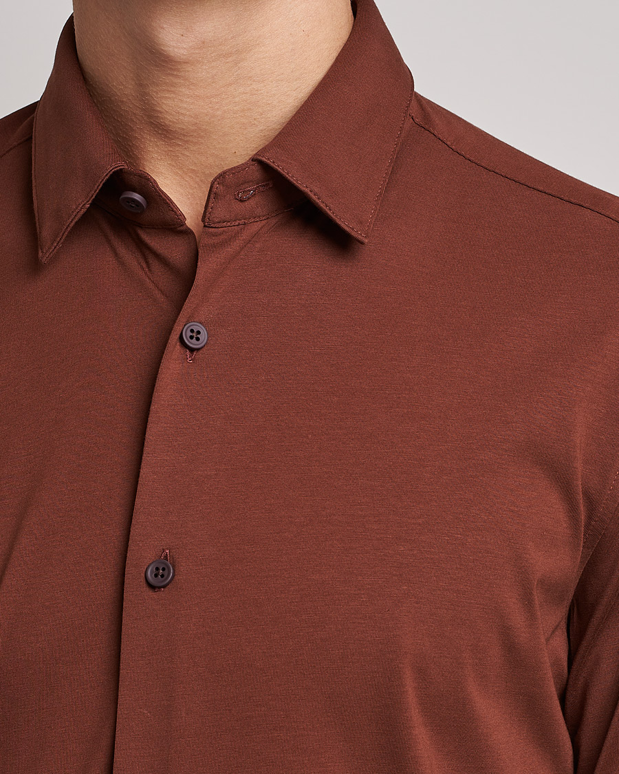 Mies | Kauluspaidat | BOSS BLACK | Hank 4-Way Stretch Shirt Medium Brown