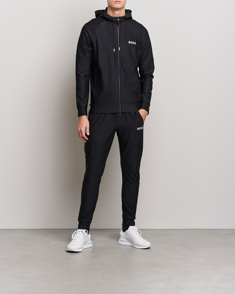 Mies | Puserot | BOSS GREEN | Sixon Full Zip Hoodie Black