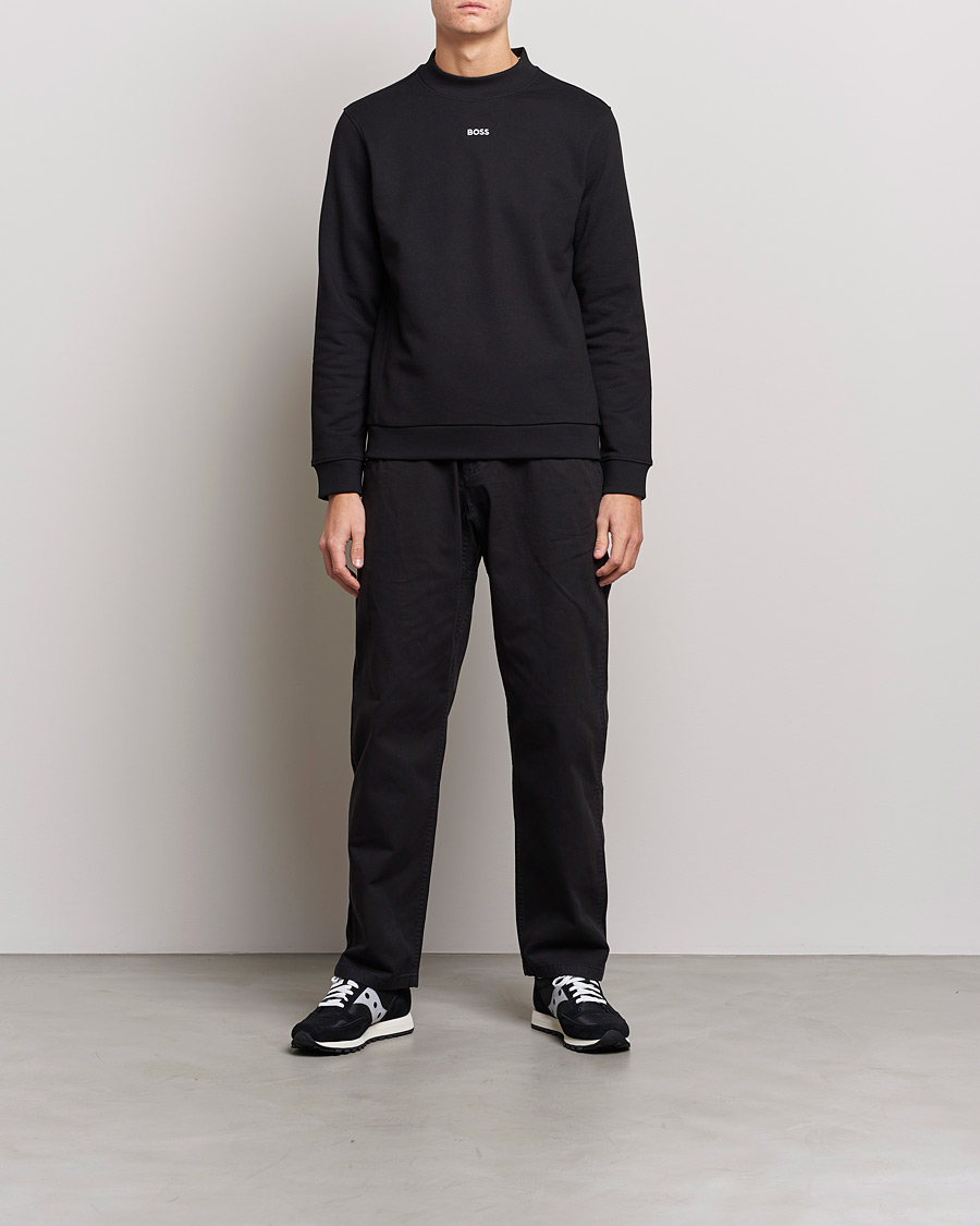 Mies | Puserot | BOSS GREEN | Salbock Center Logo Sweatshirt Black