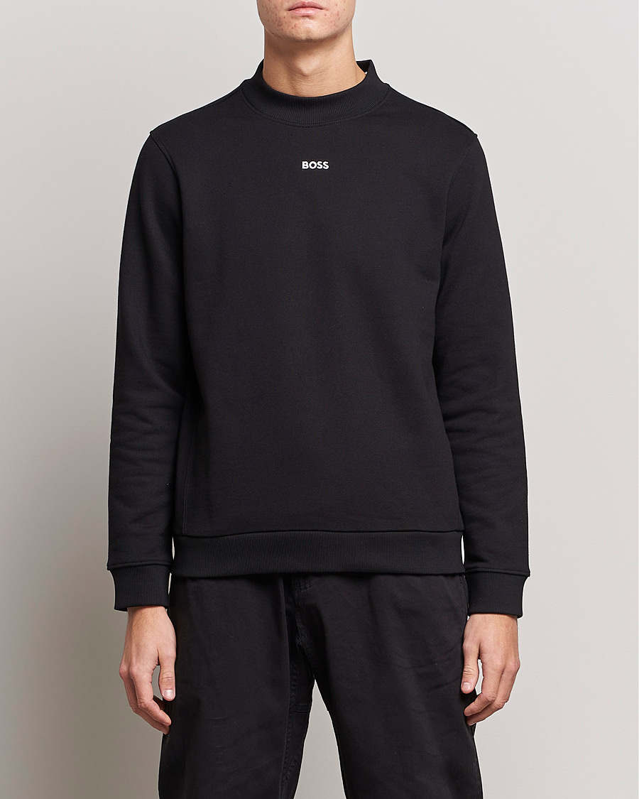 Mies |  | BOSS GREEN | Salbock Center Logo Sweatshirt Black