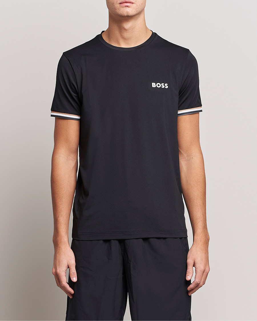 Mies |  | BOSS Athleisure | Performance MB Crew Neck T-Shirt Black