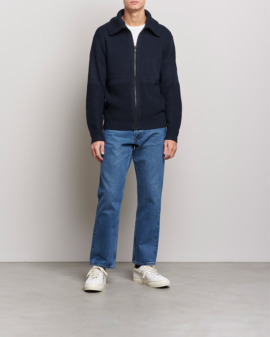 Mies | Puserot | BOSS ORANGE | Kamondo Full Zip Sweater Dark Blue