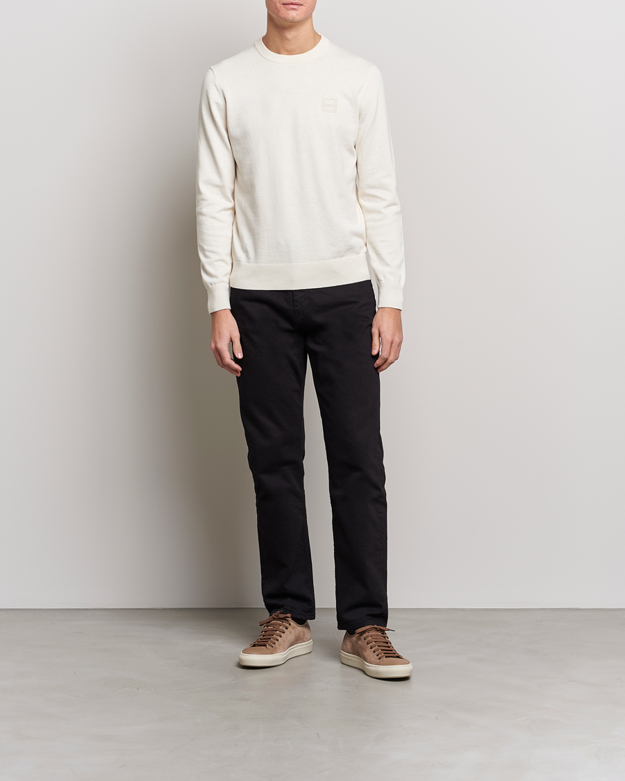 Mies | Puserot | BOSS ORANGE | Kanovano Knitted Sweater Open White