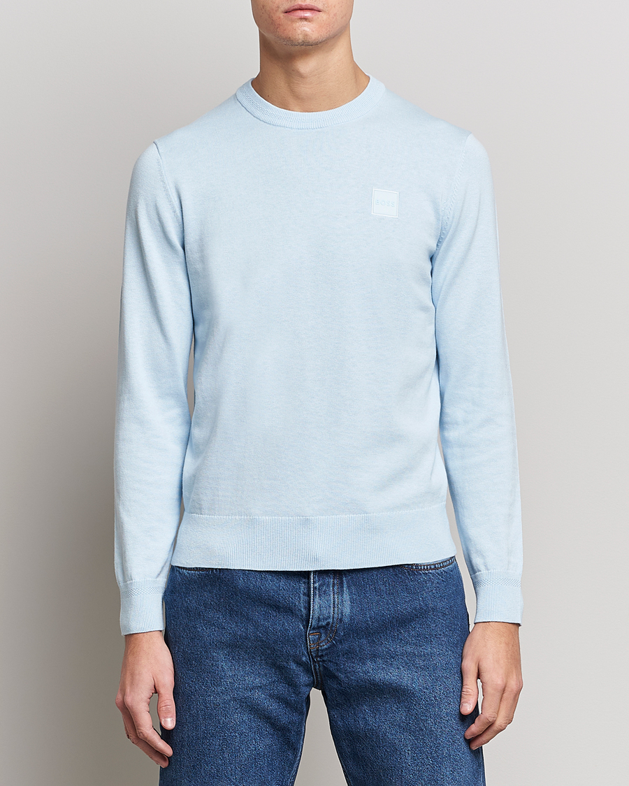 Mies |  | BOSS Casual | Kanovano Knitted Sweater Open Blue