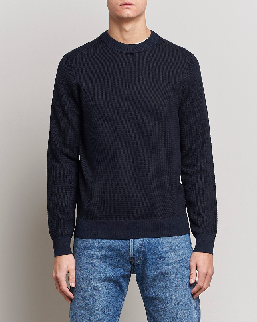 Mies | Neuleet | BOSS Casual | Abovemo Knitted Sweater Dark Blue