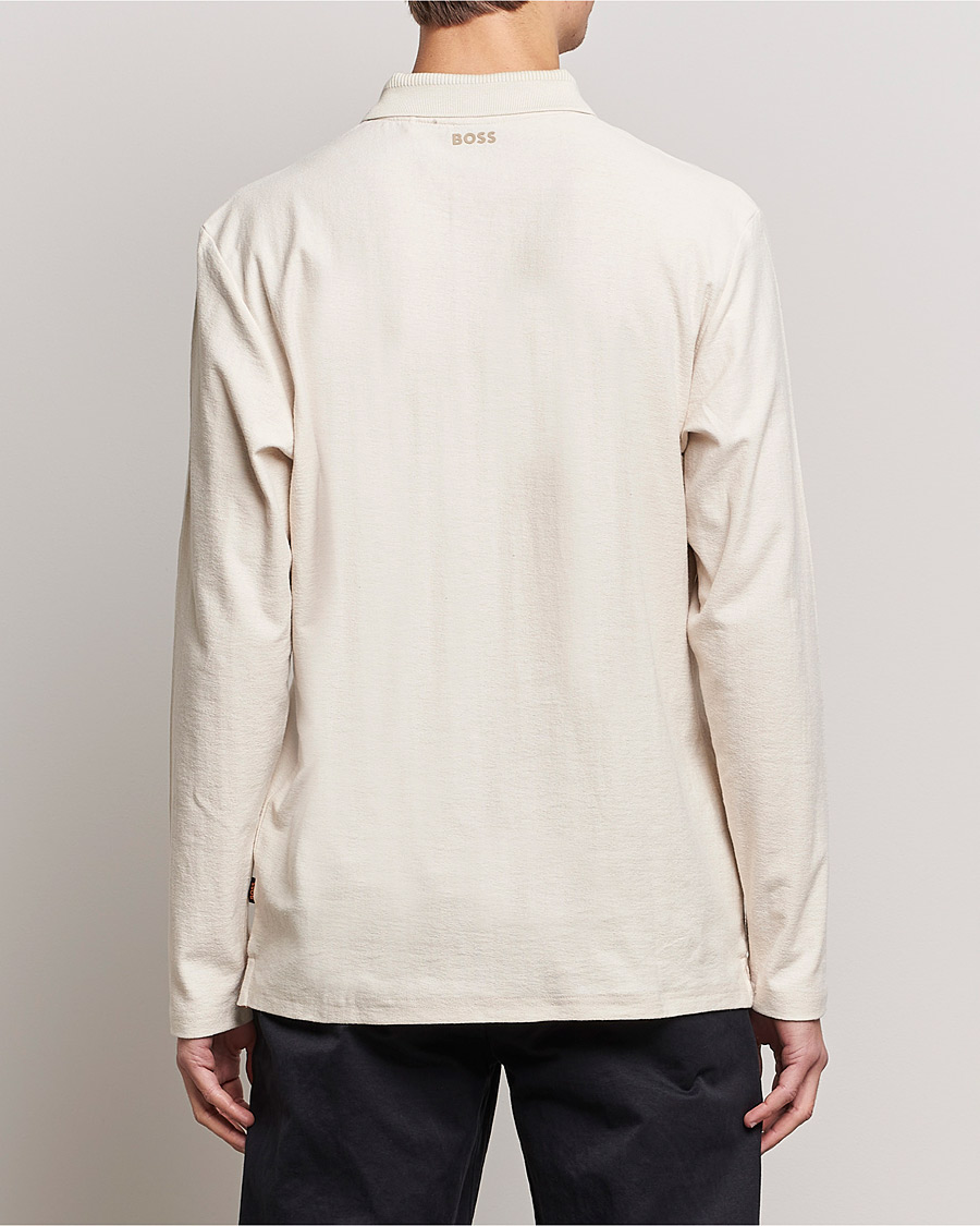 Mies | Puserot | BOSS ORANGE | Pecollege Knitted Polo Open White