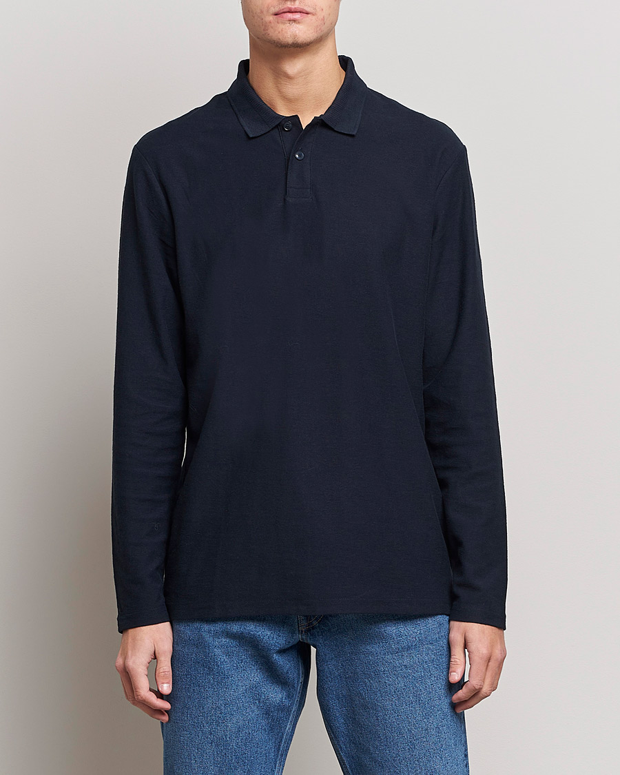 Mies |  | BOSS Casual | Pecollege Knitted Polo Dark Blue
