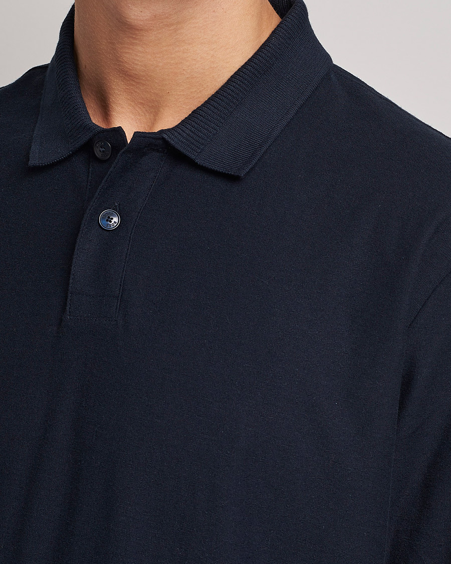 Mies | Puserot | BOSS ORANGE | Pecollege Knitted Polo Dark Blue