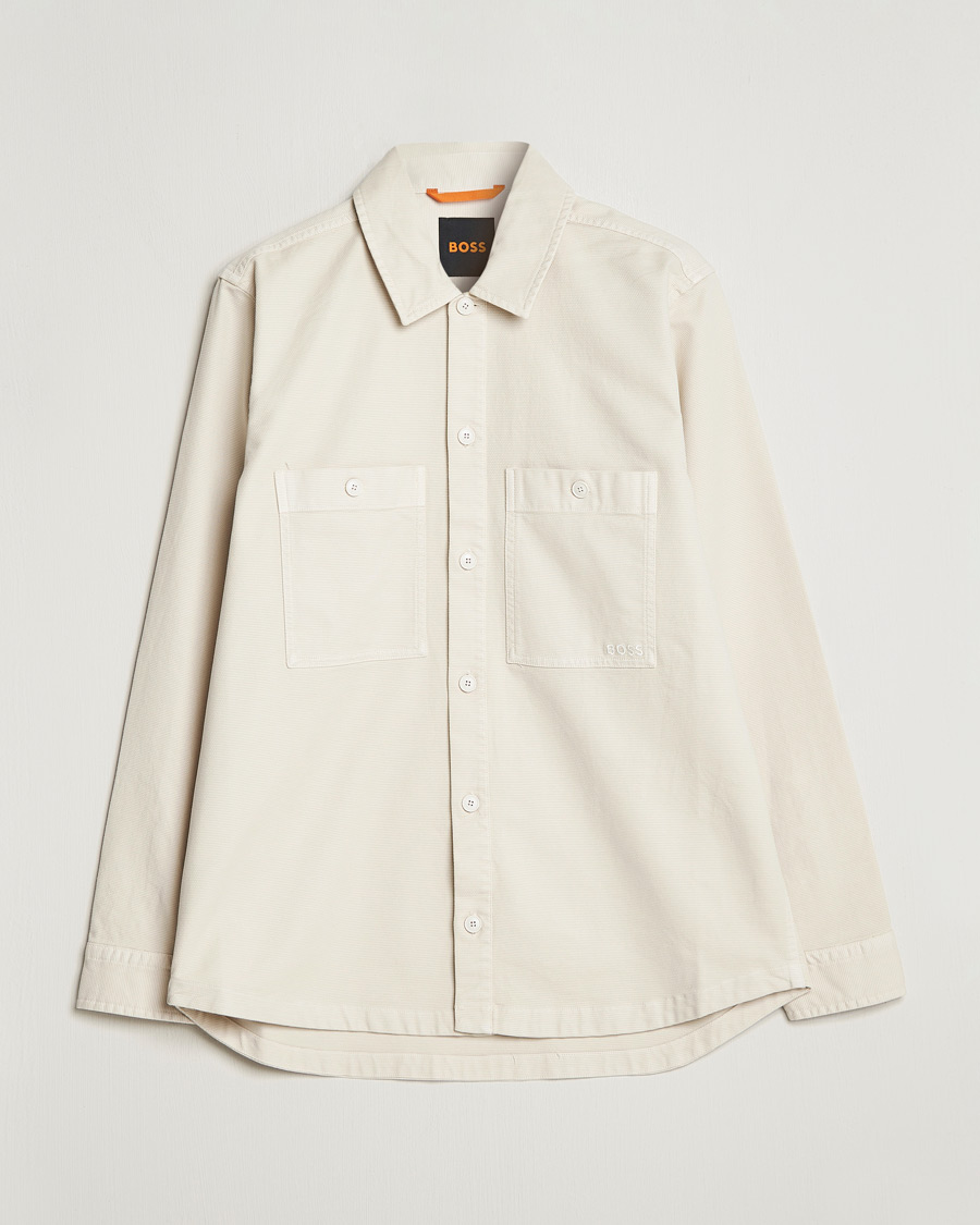 Mies | Kauluspaidat | BOSS ORANGE | Locky Pocket Overshirt Open White