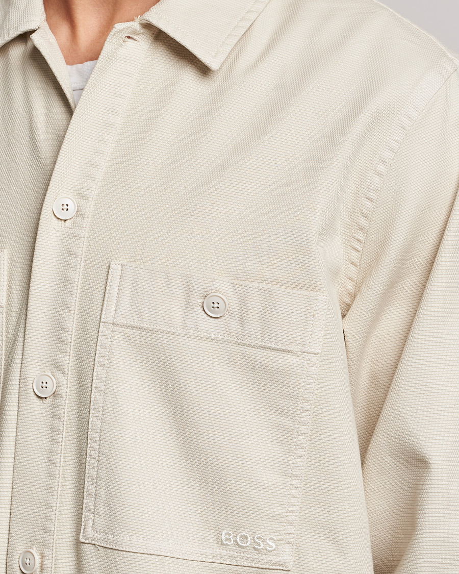 Mies | Kauluspaidat | BOSS ORANGE | Locky Pocket Overshirt Open White