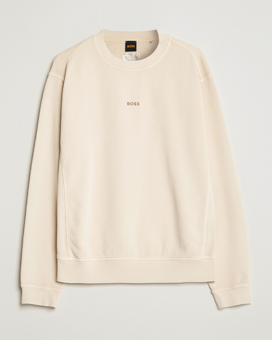 Mies | Puserot | BOSS ORANGE | Wefade Logo Sweatshirt Open White