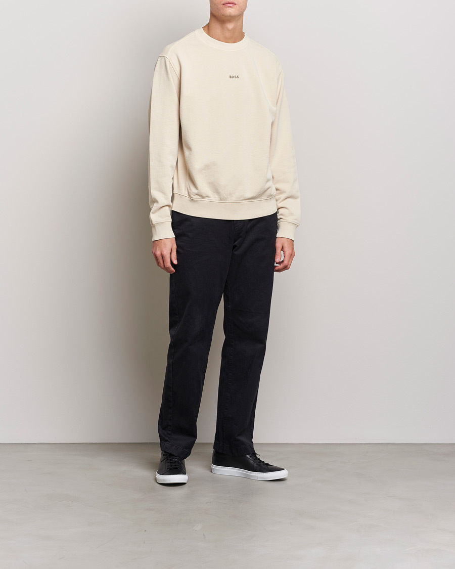 Mies | Vaatteet | BOSS Casual | Wefade Logo Sweatshirt Open White