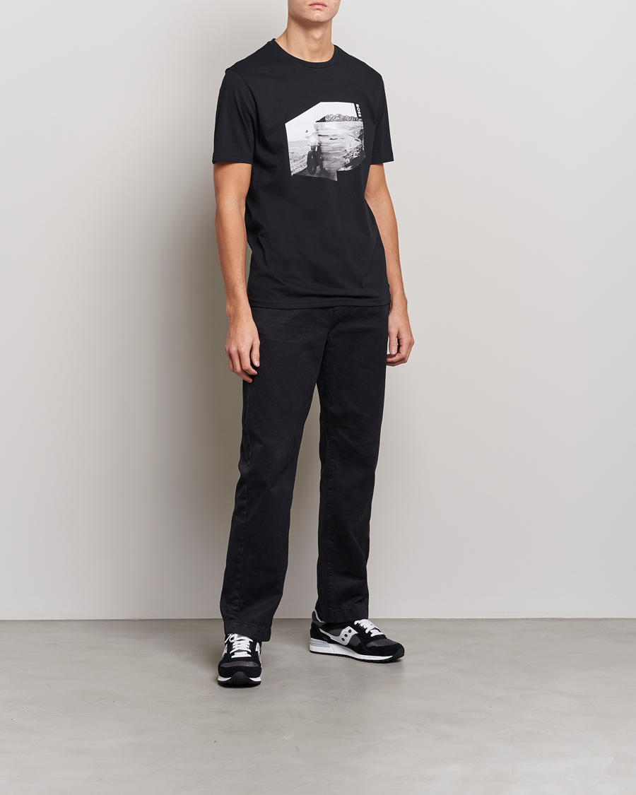 Mies | Vaatteet | BOSS Casual | Teglow Photoprint Crew Neck T-Shirt Black
