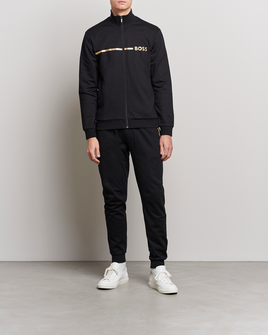 Mies | Business & Beyond | BOSS | Tracksuit Jacket Black/Gold