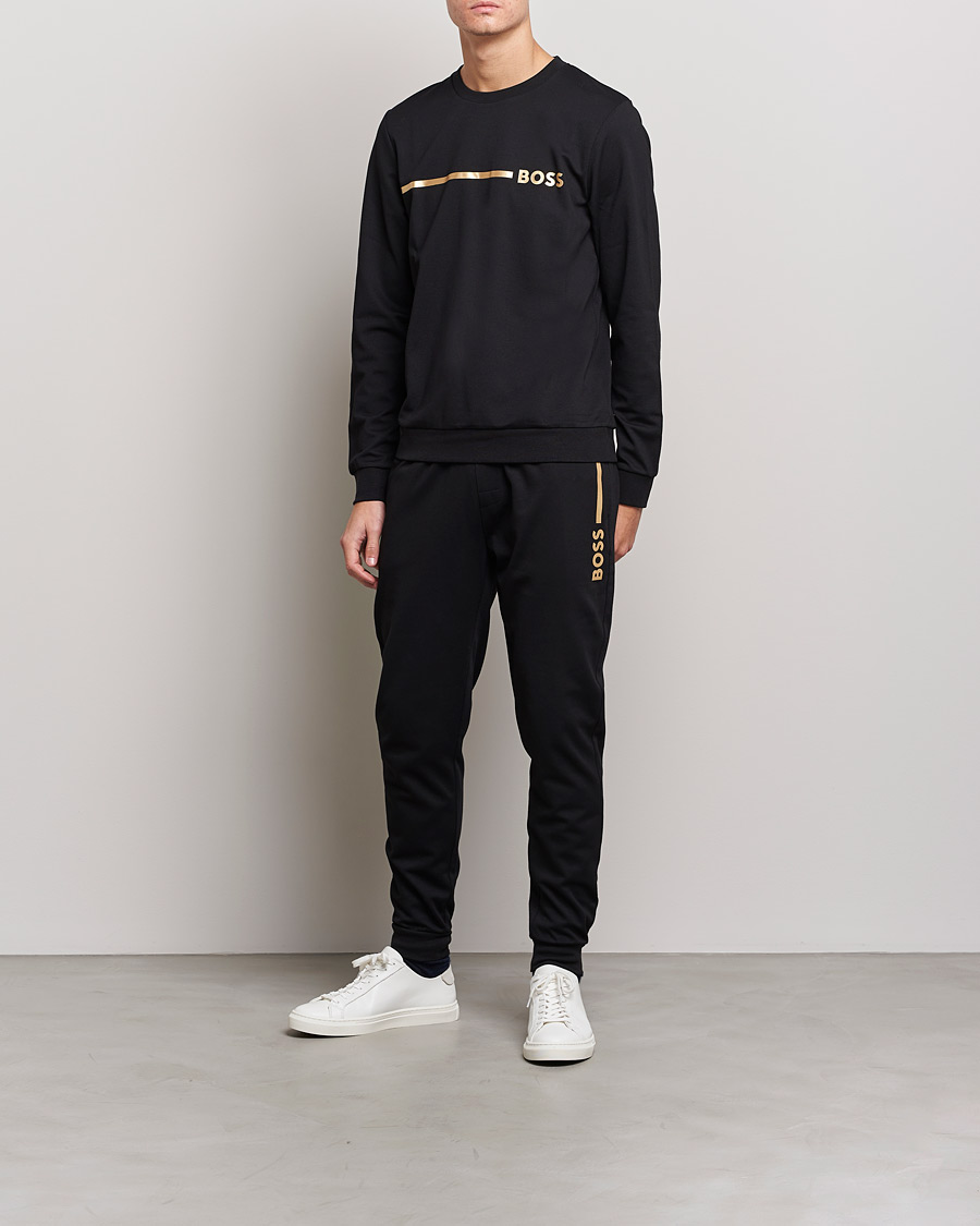 Mies | Housut | BOSS BLACK | Tracksuit Sweatpants Black/Gold