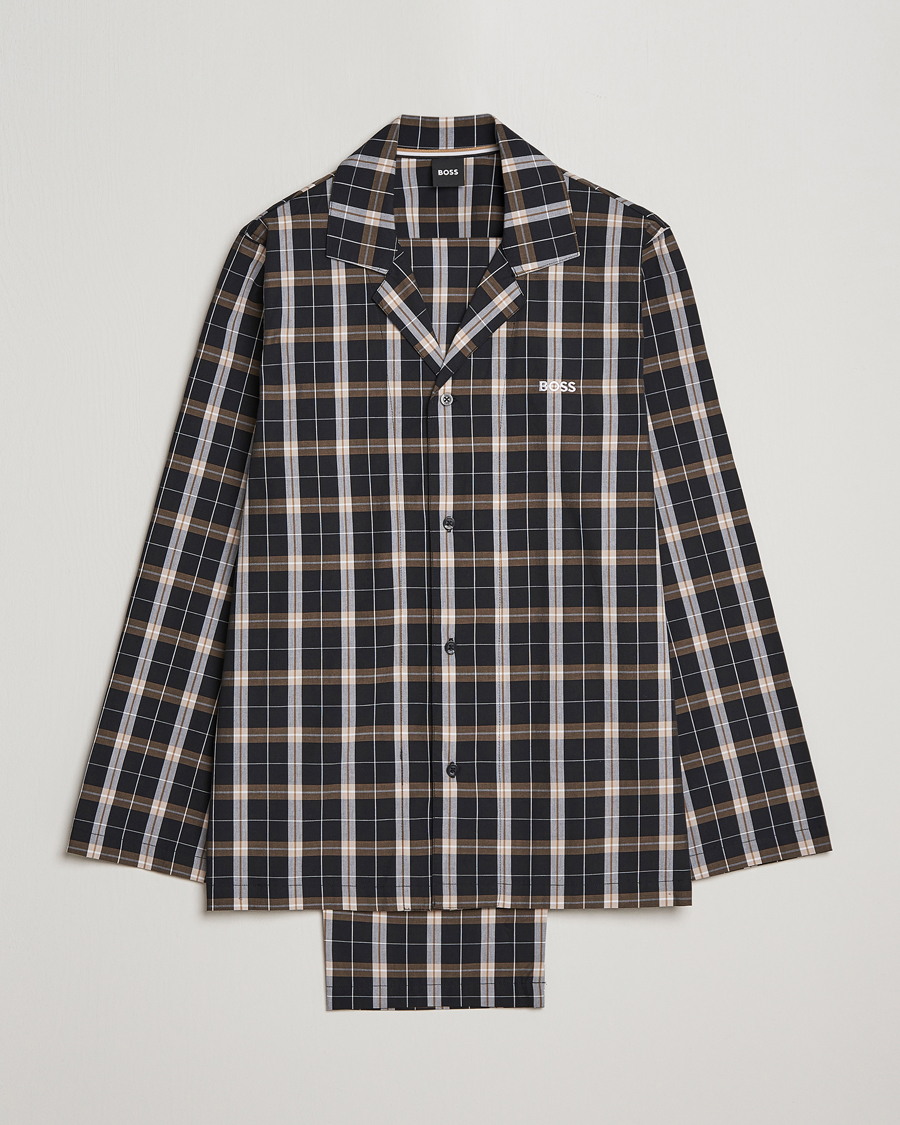 Mies | Yöpuvut ja kylpytakit | BOSS BLACK | Urban Checked Pyjama Set Black/Beige