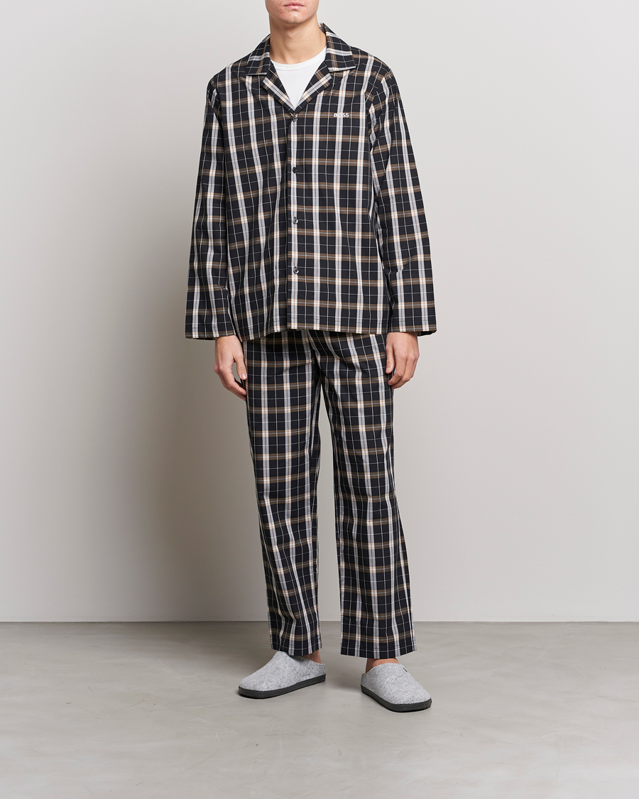 Mies | Urban Checked Pyjama Set Black/Beige | BOSS BLACK | Urban Checked Pyjama Set Black/Beige